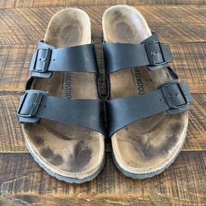 BIRKENSTOCK men’s Arizona black leather barely worn size 46 (13-13.5)